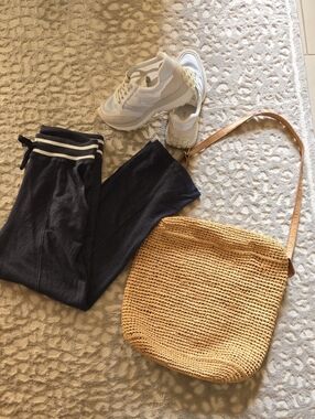 Vintage Passports Raffia Straw Bag Shoulder Purse Boho Crossbody Y2k 90s Cottage